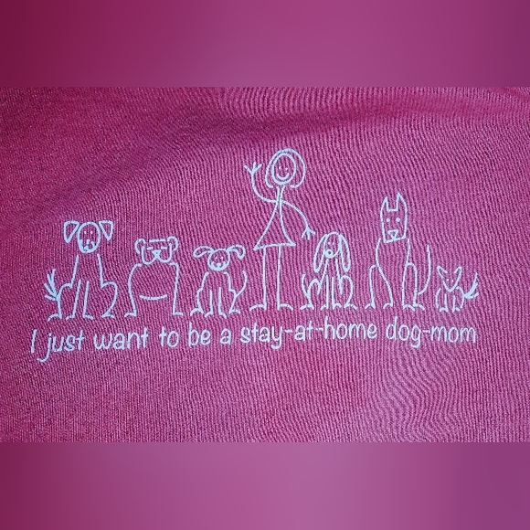 Comfort Colors Tops - Comfort Colors Pink Stay At Home Dog Mom Sweatshirt Sz Med